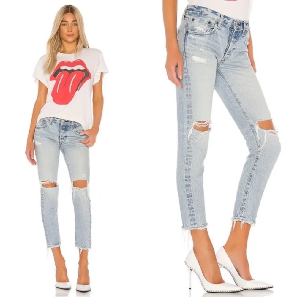 MOUSSY VINTAGE Yardley Cropped Tapered Jeans in Size 25